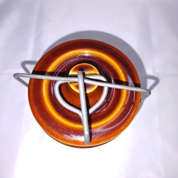 Vintage Brown Stoneware Cheese Crock from Christmas '87 5"X3.5" - Picture 3 of 6